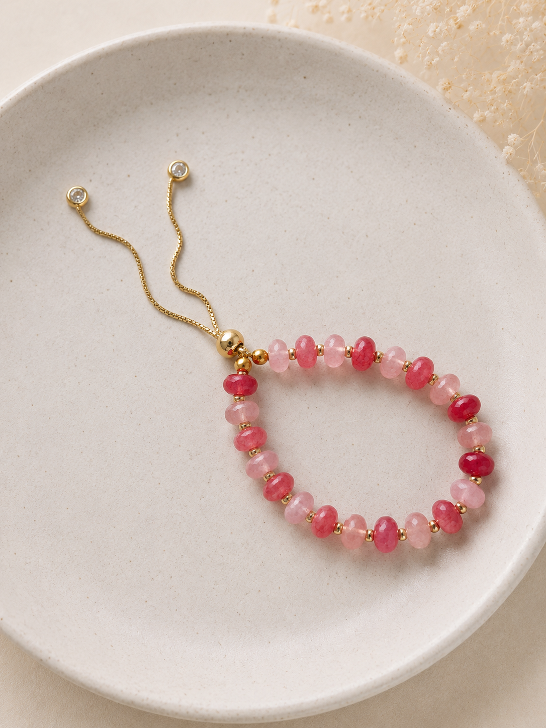 Rosé glow bracelet