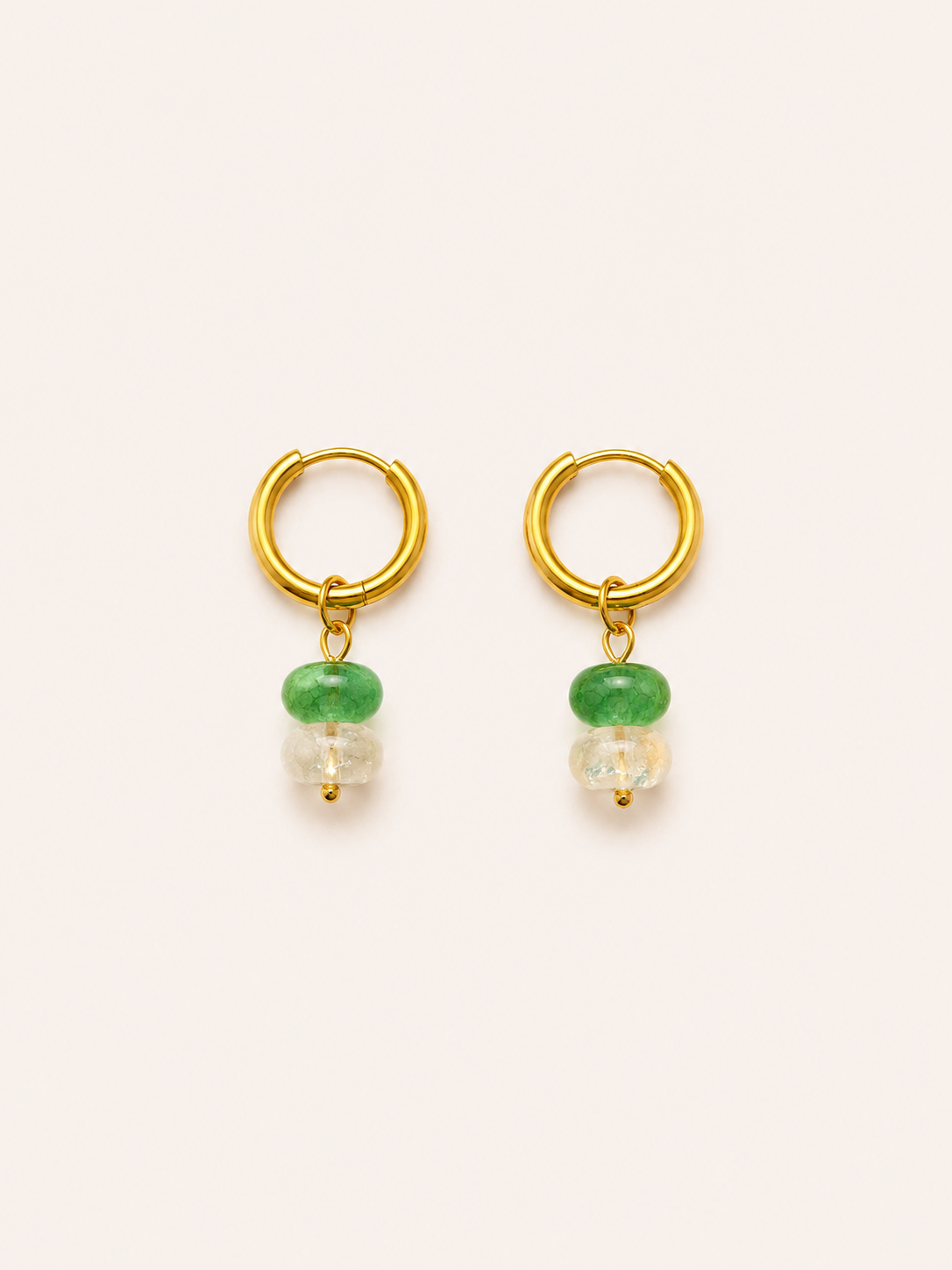 Emerald Glow Hoops